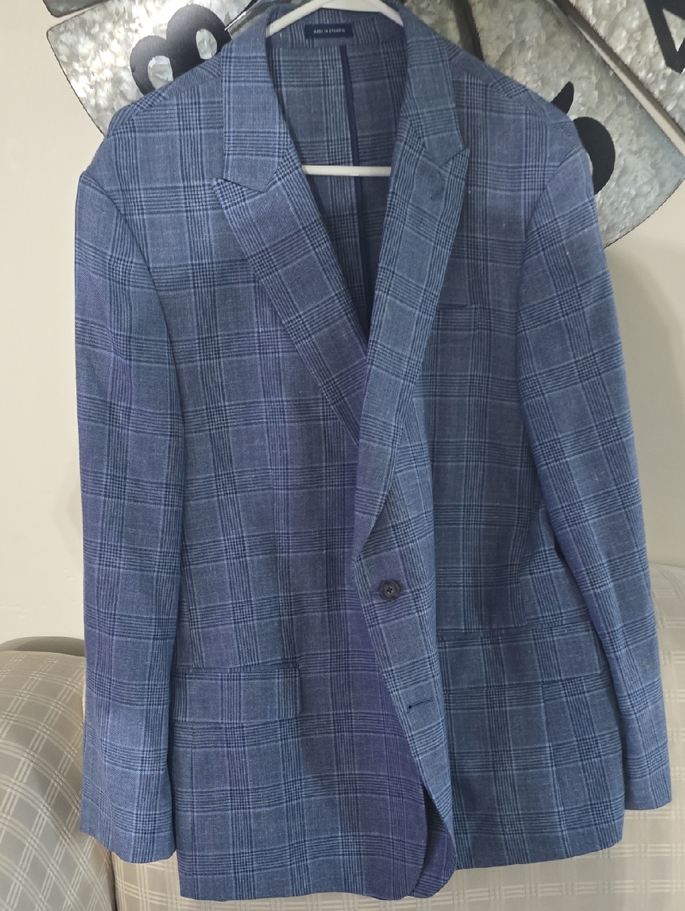 Stafford Blue Plaid Men's Sport Coat